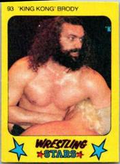 King Kong Brody #93 Wrestling Cards 1986 Monty Gum Wrestling Stars Prices