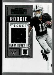 Henry Ruggs III [Autograph] Football Cards 2020 Panini Contenders Rookie Ticket Swatches Prices