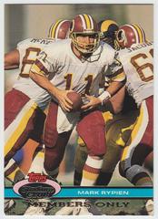 Mark Rypien Football Cards 1991 Stadium Club Members Only Prices