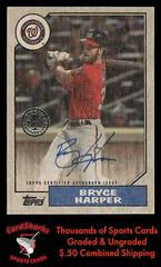 Bryce Harper [Ash Wood] Baseball Cards 2017 Topps 1987 Autographs Prices