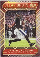 Lamar Jackson [Red] Football Cards 2020 Panini Illusions Clear Shots Prices