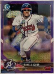 Ronald Acuna [Purple Refractor] Baseball Cards 2018 Bowman Chrome Prospects Prices