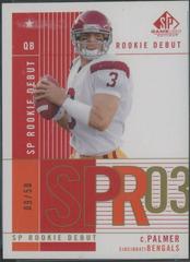 Carson Palmer [Gold] #91 Football Cards 2003 SP Game Used Prices