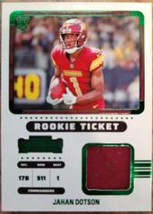 Jahan Dotson #RTS-JDO Football Cards 2022 Panini Contenders Rookie Ticket Swatches Prices