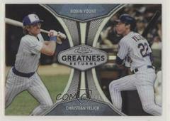Robin Yount, Christian Yelich #GRE-9 Baseball Cards 2019 Topps Chrome Greatness Returns Prices