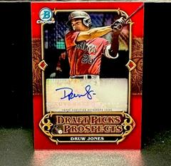 Druw Jones [Red] #DPPA-DJ Baseball Cards 2023 Bowman Draft Picks & Prospects Autographs Prices