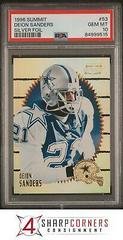Deion Sanders [Silver Foil] #53 Football Cards 1996 Summit Prices
