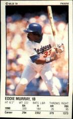 Eddie Murray Baseball Cards 1991 Panini Stickers Prices