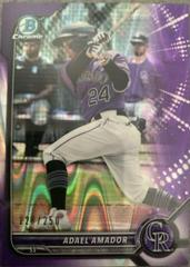 Adael Amador [Purple RayWave Refractor] #BCP-109 Baseball Cards 2022 Bowman Chrome Prospects Prices