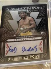 Gilbert Burns [Red] #OL-GBN Ufc Cards 2023 Panini Chronicles UFC Obsidian Lightning Strike Signatures Prices