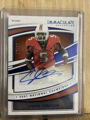 Andre Johnson [Blue] #IC-AJO Football Cards 2022 Panini Immaculate Collegiate Champions Autographs Prices