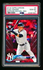 Clint Frazier [Red] #7 Baseball Cards 2018 Topps Chrome Sapphire Prices