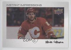 Blake Coleman Hockey Cards 2022 Upper Deck Instant Impressions Prices