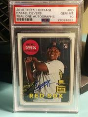 Rafael Devers #RD Baseball Cards 2018 Topps Heritage Real One Autographs Prices