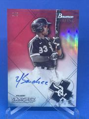 Yolbert Sanchez [Red Refractor] #BSPA-YSA Baseball Cards 2021 Bowman Sterling Prospect Autographs Prices