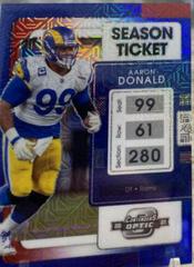Aaron Donald [Red White Blue] #52 Football Cards 2021 Panini Contenders Optic Prices