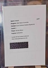 Garrett Wilson [Signature] #SP-306 Football Cards 2022 Panini Chronicles Score Premium Rookies Prices