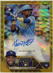 Andruw Monasterio [Gold Wave] Baseball Cards 2023 Topps Chrome Update Autographs Prices