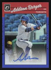 Addison Barger [Blue] #1990-AB Baseball Cards 2023 Panini Donruss Optic Retro 1990 Signatures Prices