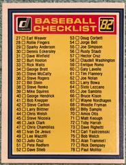 Checklist 27-130 Baseball Cards 1982 Donruss Prices