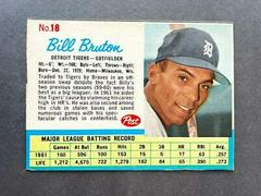 Bill Bruton [Hand Cut] #18 Baseball Cards 1962 Post Cereal Prices