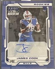 James Cook [Autograph Blue] #PMR-15 Football Cards 2022 Panini Chronicles Playoff Momentum Rookies Prices