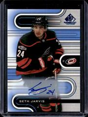 Seth Jarvis [Blue Autograph] #37 Hockey Cards 2022 SP Game Used Prices