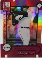 Barry Bonds [Aspirations] Baseball Cards 2001 Donruss Elite Prices