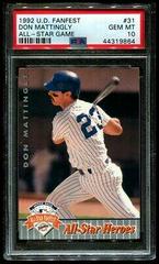 Don Mattingly #31 Baseball Cards 1992 Upper Deck Fanfest All Star Game Prices