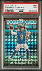 Matthew Stafford [Blue Fluorescent] #TD-1 Football Cards 2022 Panini Mosaic Touchdown Masters Prices