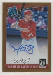 Harrison Bader [Bronze] #RRS-HB Baseball Cards 2018 Panini Donruss Optic Rated Rookie Signatures Prices