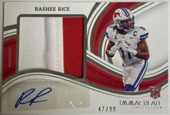 Rashee Rice #15 Football Cards 2023 Panini Immaculate Rookie Autograph Prices