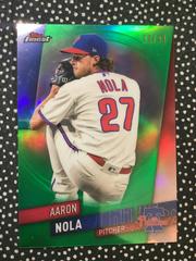 Aaron Nola [Green Refractor] #6 Baseball Cards 2019 Topps Finest Prices