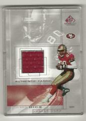 Jerry Rice #JR Football Cards 2001 SP Game Used Authentic Fabric Prices