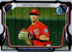 Bryce Harper [Die Cut Gold Wave] Baseball Cards 2014 Bowman Chrome Mini Chrome Prices