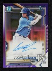 Carter Jensen [Purple Refractor] #CDA-CJ Baseball Cards 2021 Bowman Draft Pick Chrome Autographs Prices