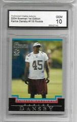 Karlos Dansby [1st Edition] Football Cards 2004 Bowman Prices
