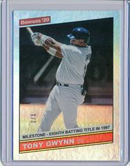 Tony Gwynn [Milestone Stat Line] #218 Baseball Cards 2020 Panini Donruss Prices