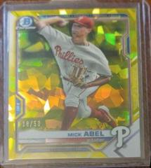 Mick Abel [Yellow] #BCP-219 Baseball Cards 2021 Bowman Chrome Sapphire Prospects Prices