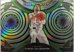 Tyrese Haliburton [Green] #10 Basketball Cards 2022 Panini Obsidian Tunnel Vision Prices