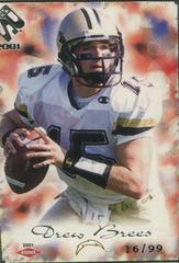 Drew Brees [Silver Framed] #160 Football Cards 2001 Pacific Private Stock Prices
