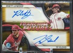Ty Floyd, Rhett Lowder [Gold] #FFDA-LF Baseball Cards 2023 Bowman Draft Franchise Futures Dual Autographs Prices