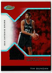 Tim Duncan [Jersey Red XFractor] #104 Basketball Cards 2004 Finest Prices