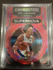 Cade Cunningham [Red] Basketball Cards 2021 Panini Obsidian Supernova Prices