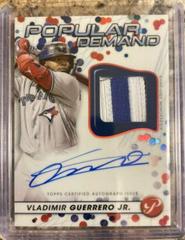 Vladimir Guerrero Jr. [Red] #DPAR-VGU Baseball Cards 2023 Topps Pristine Popular Demand Autograph Relic Prices