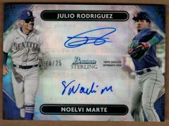 Noelvi Marte, Julio Rodriguez Baseball Cards 2022 Bowman Sterling Dual Refractor Autographs Prices