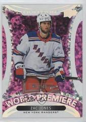 Zac Jones [Pink] #WP-13 Hockey Cards 2021 Upper Deck Ovation World Premiere Prices