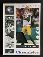 Jordan Love [Jersey Prime] #38 Football Cards 2020 Panini Chronicles Prices