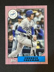 Freddie Freeman [Pink] Baseball Cards 2022 Topps Mini 1987 Prices