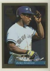 Rickey Henderson [Gold Rush] Baseball Cards 1994 Score Prices